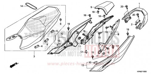 SEAT/REAR COWL GLR1251WHF de 2015